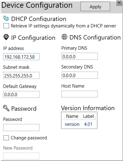 Device Configuration Apply
