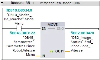 net35 Vitesse mode JOG