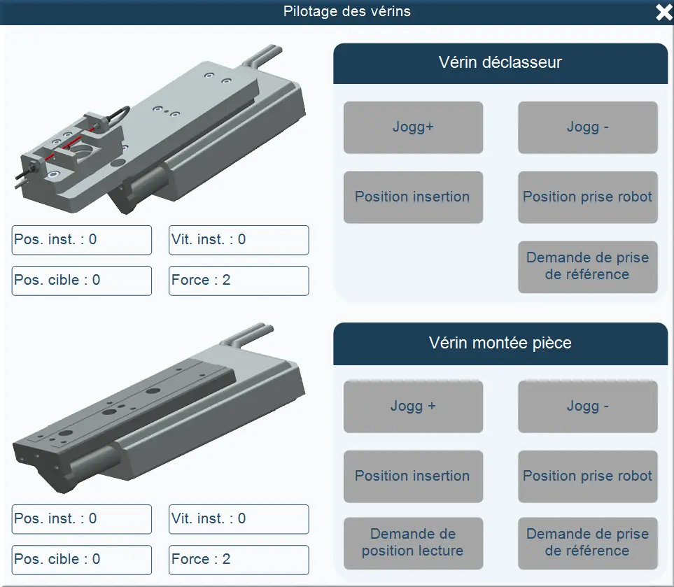 Pilotage vérin déclasseur