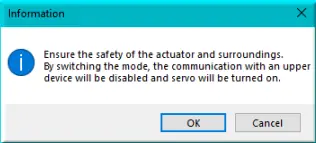 Info upper device disabled