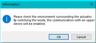 Info upper device enabled