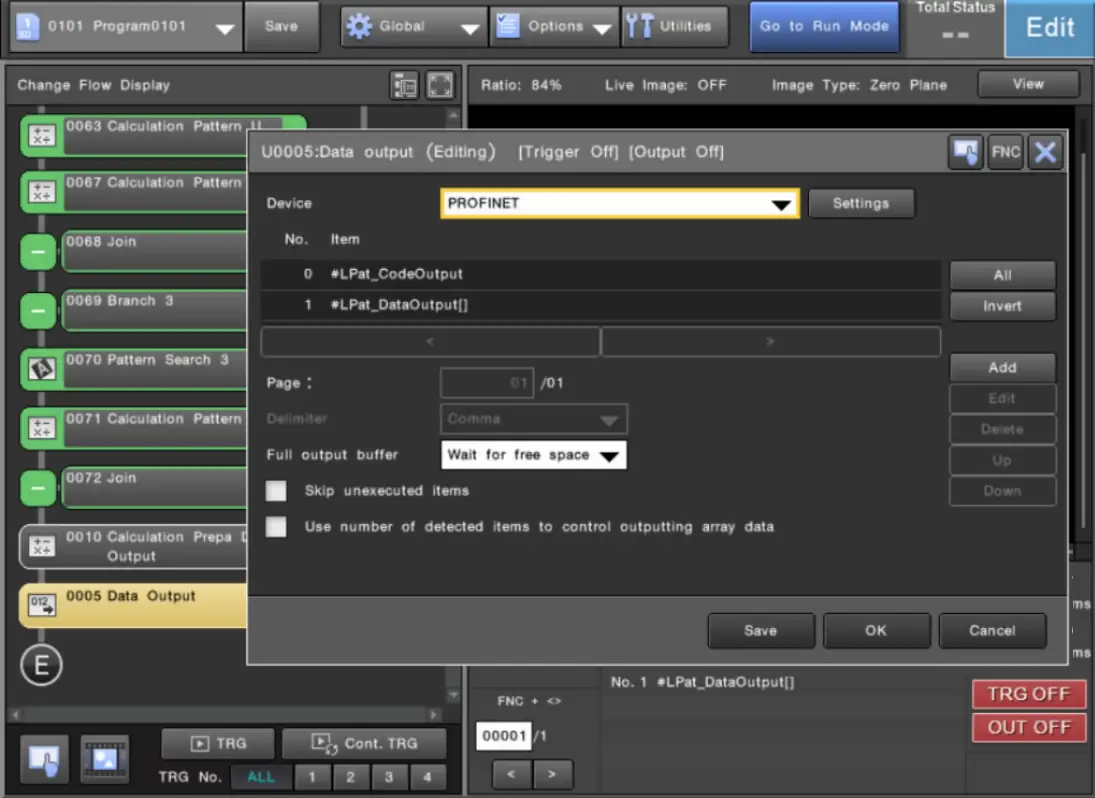Data Output Editing