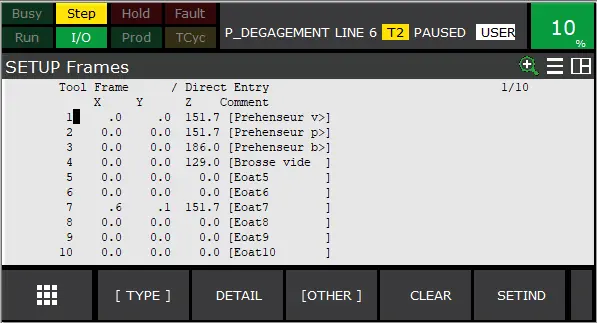 Menu Tool Frame